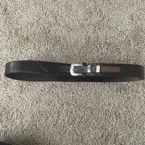 Men's brown wood grain detail western Belt